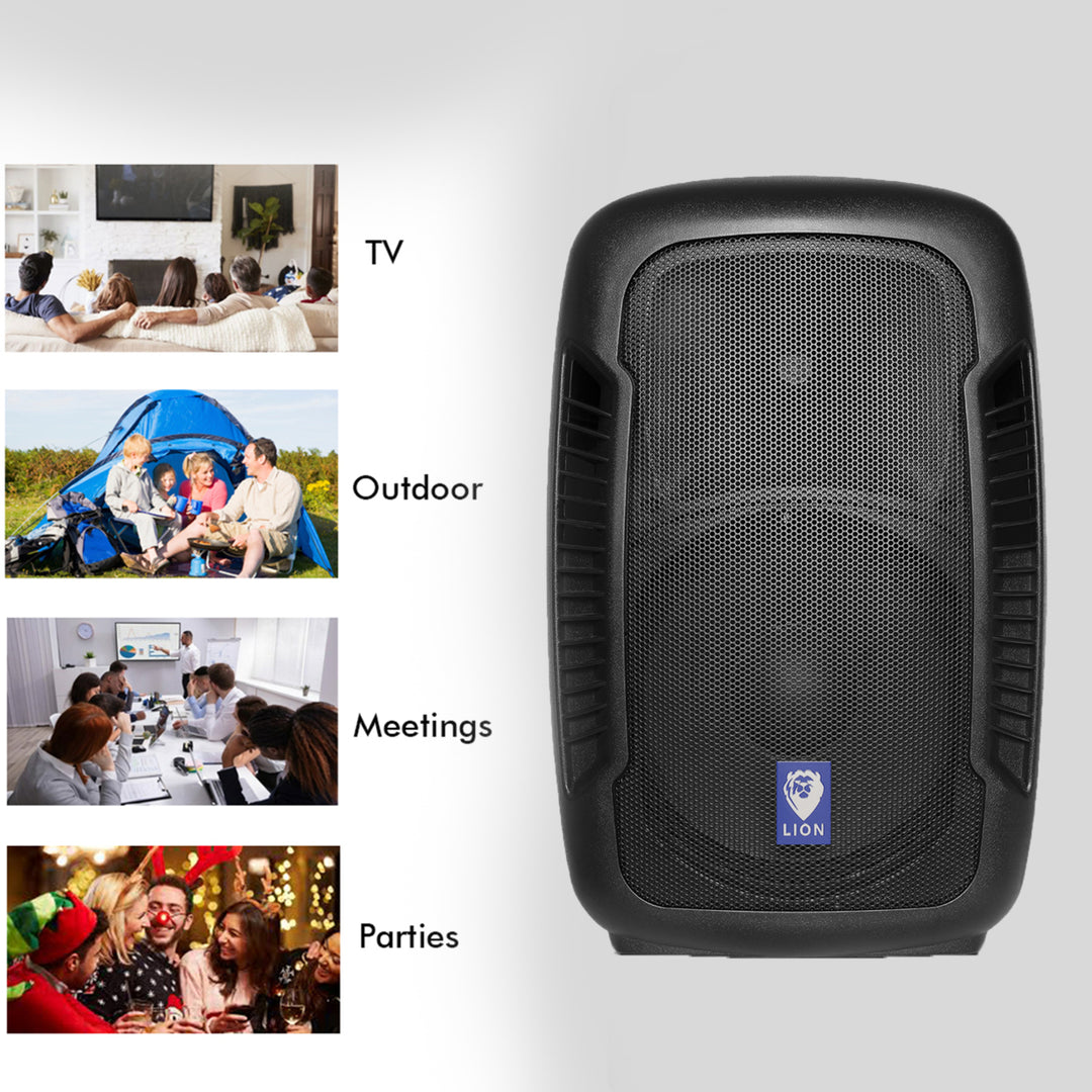 Technical Pro 10 Inch Bluetooth Speaker 1500W Active Loudspeaker Remote USB SD Image 3