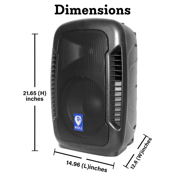 Technical Pro 10 Inch Bluetooth Speaker 1500W Active Loudspeaker Remote USB SD Image 4