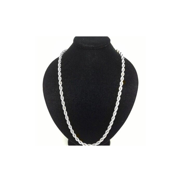 18k White Gold Filled  Rope Chain Image 1