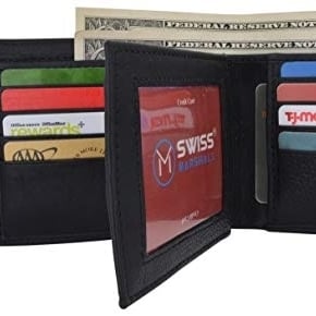 Bifold Wallet for Men - RFID Blocking Genuine Leather Extra Capacity Wallet Gift Box Image 1