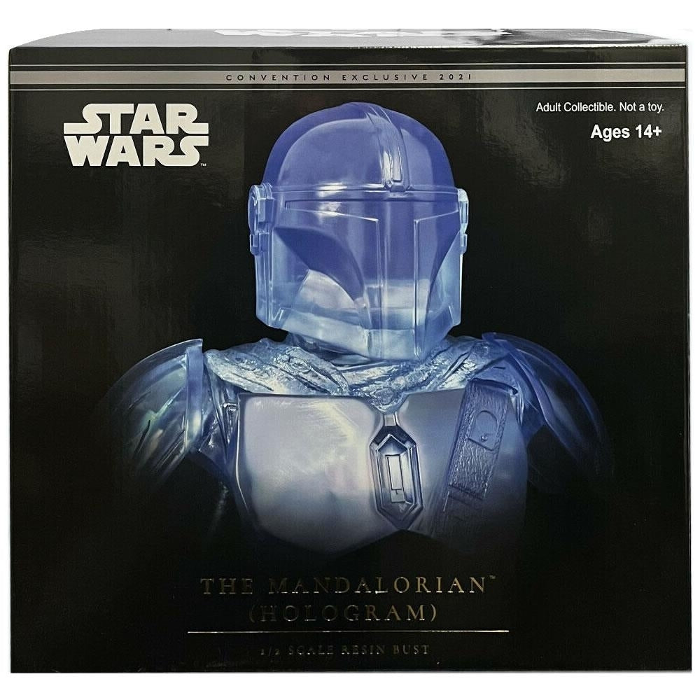 Star Wars The Mandalorian Hologram Bust L3D SDCC 2021 10" Statue Collectible Diamond Select Image 3