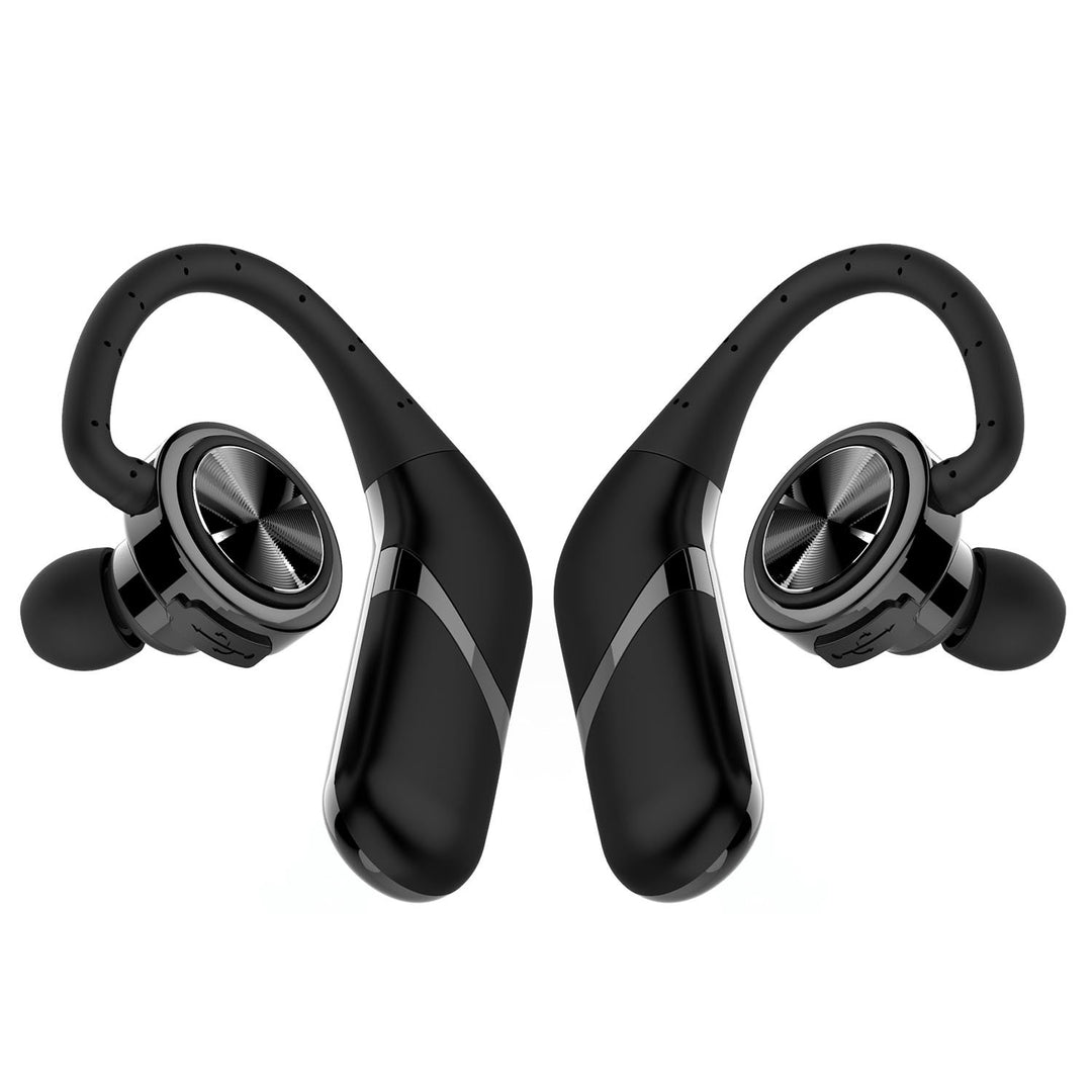 True Wireless Earbuds V5.0 Waterproof Stereo Earphones Deep Bass 11H Playtime Black Image 1