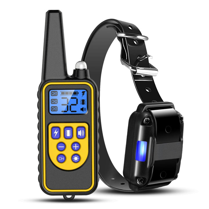 Dog Training Collar Waterproof Rechargeable Remote Control 2625ft 4 Modes Image 1