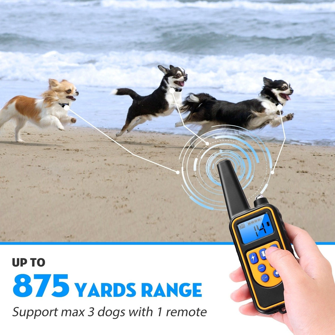 Dog Training Collar Waterproof Rechargeable Remote Control 2625ft 4 Modes Image 4