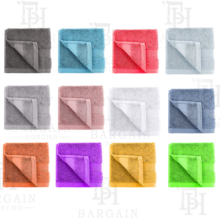 10-Pack: Absorbent 100% Cotton Kitchen Cleaning Dish Cloths 12x12 Face Wash Cloth Image 4
