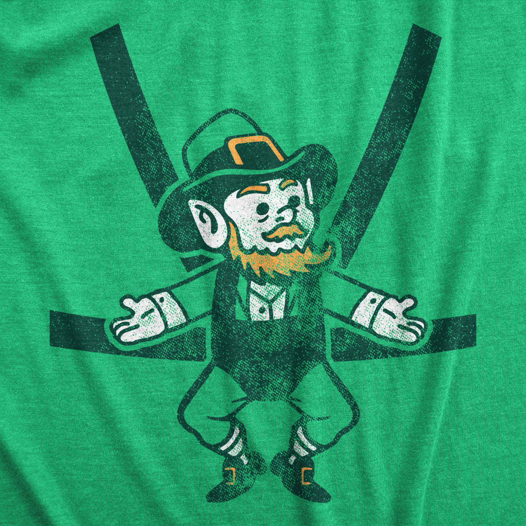 Mens Leprechaun Baby Harness T Shirt Funny Sarcastic Saint Patricks Day Child Carrier Novelty Tee For Guys Image 2