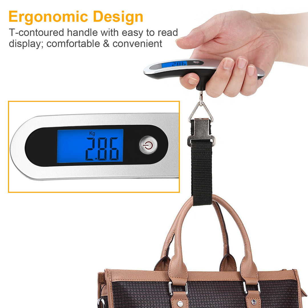 Portable Digital Luggage Scale 50kg 10g LCD Hanging Luggage Scale Electronic Digital Weight Scale for Travel Household Image 4