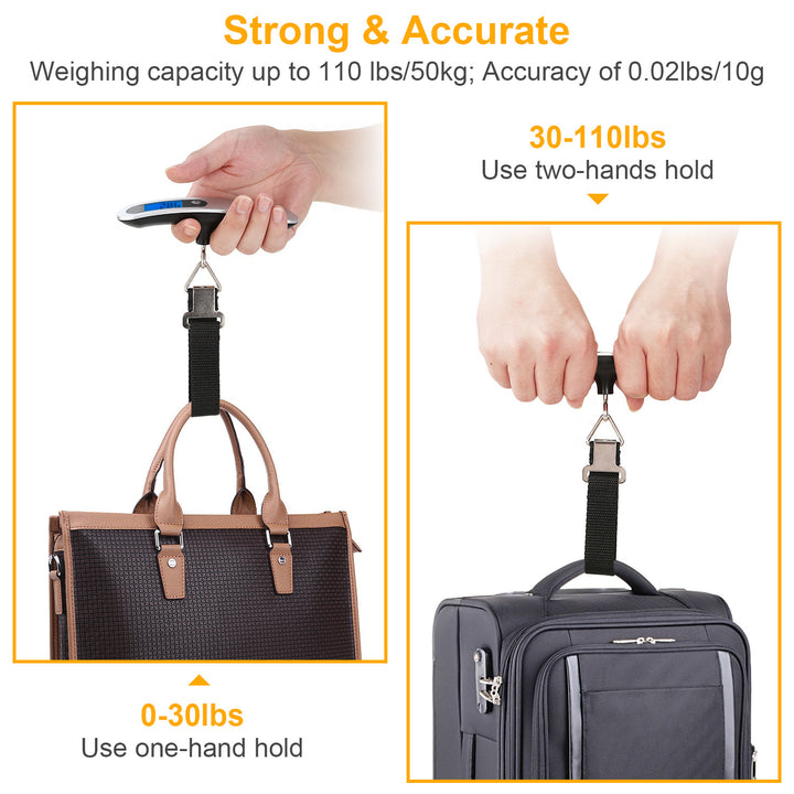 Portable Digital Luggage Scale 50kg 10g LCD Hanging Luggage Scale Electronic Digital Weight Scale for Travel Household Image 6