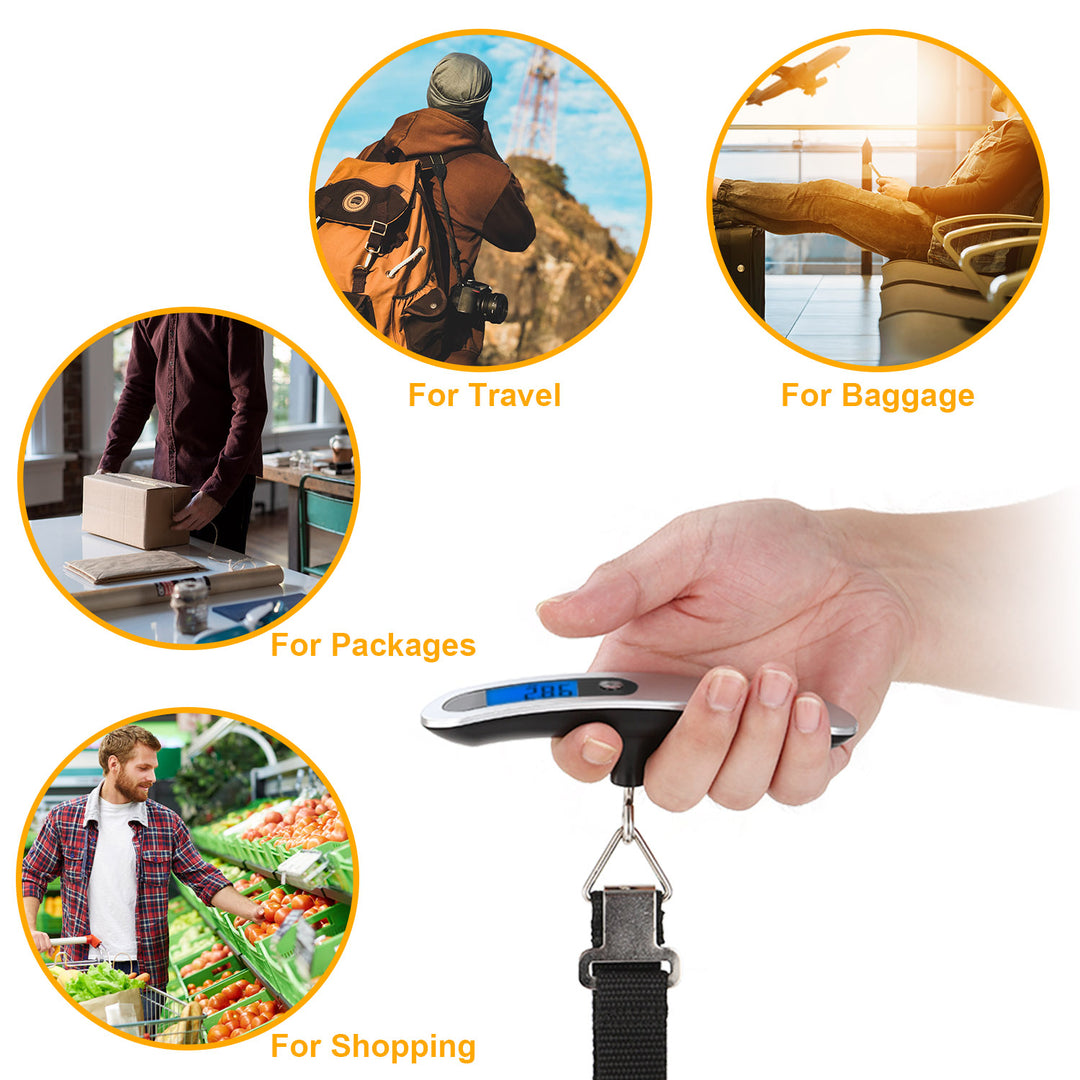 Portable Digital Luggage Scale 50kg 10g LCD Hanging Luggage Scale Electronic Digital Weight Scale for Travel Household Image 7