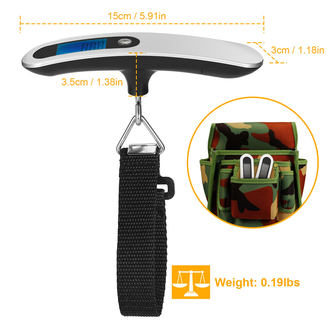 Portable Digital Luggage Scale 50kg 10g LCD Hanging Luggage Scale Electronic Digital Weight Scale for Travel Household Image 8