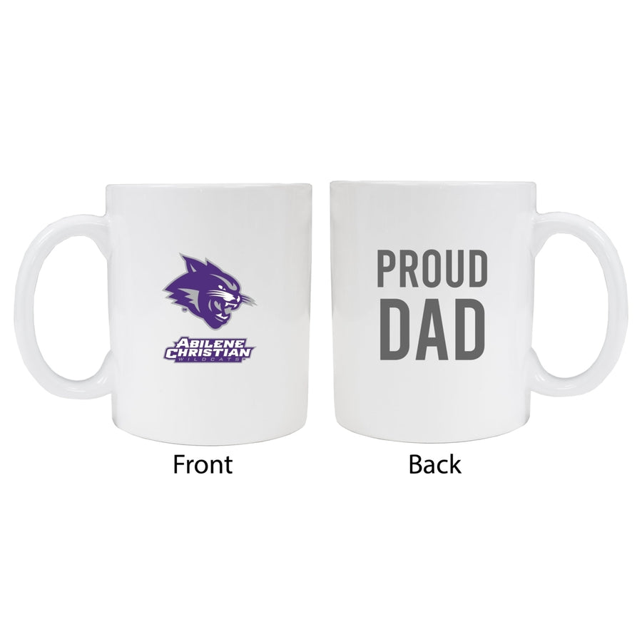 Abilene Christian University Proud Dad Ceramic Coffee Mug - White Image 1