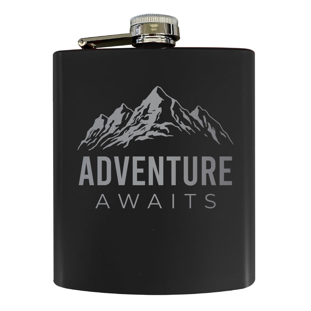 Adventure Awaits Stainless Steel Flask Image 1