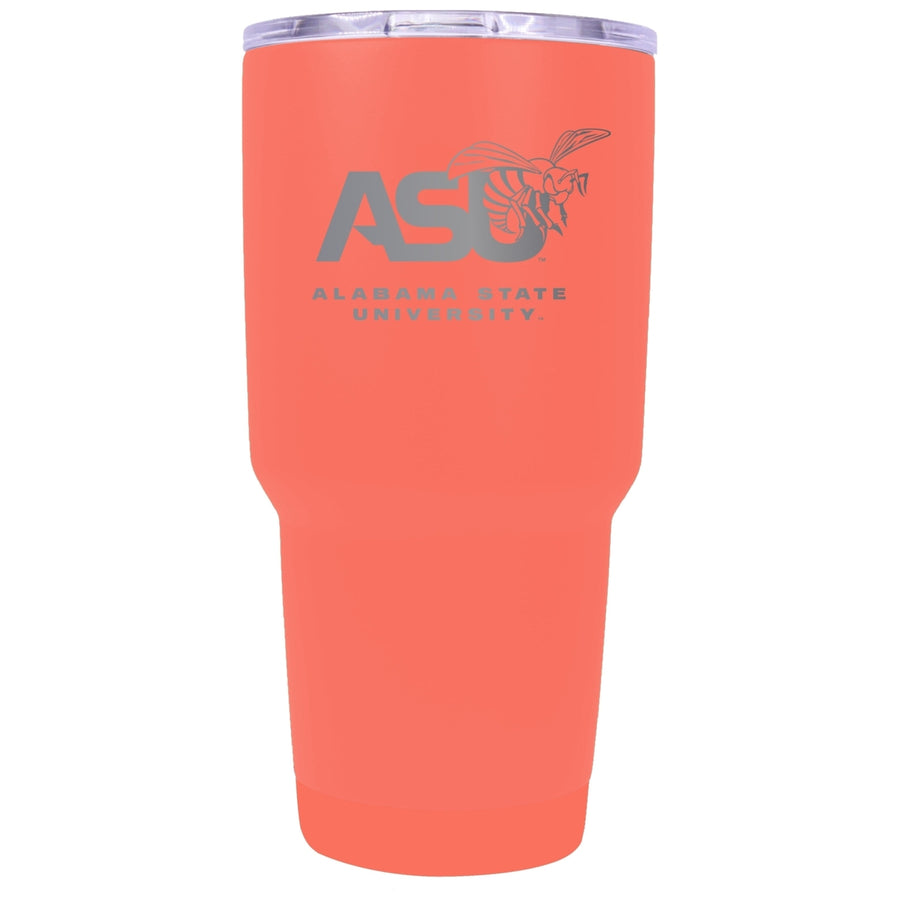 Alabama State University Premium Laser Engraved Tumbler - 24oz Stainless Steel Insulated Mug Choose Your Color Image 1