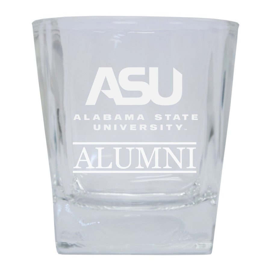 Alabama State University 2-Pack Alumni Elegance 10oz Etched Glass Tumbler Image 1