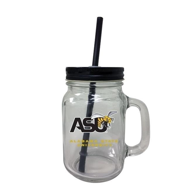 Alabama State University Mason Jar Glass Image 1