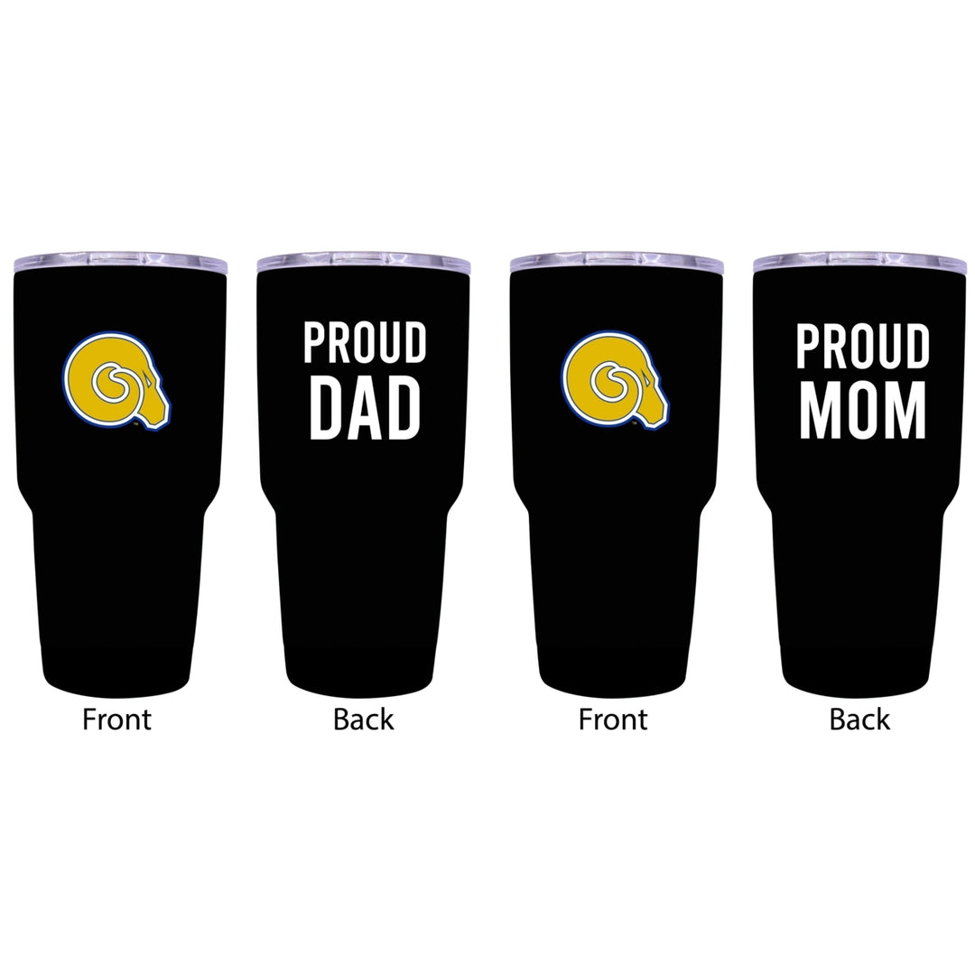 Albany State University Proud Parent 24 oz Insulated Tumblers Set - Black Mom and Dad Edition Image 1