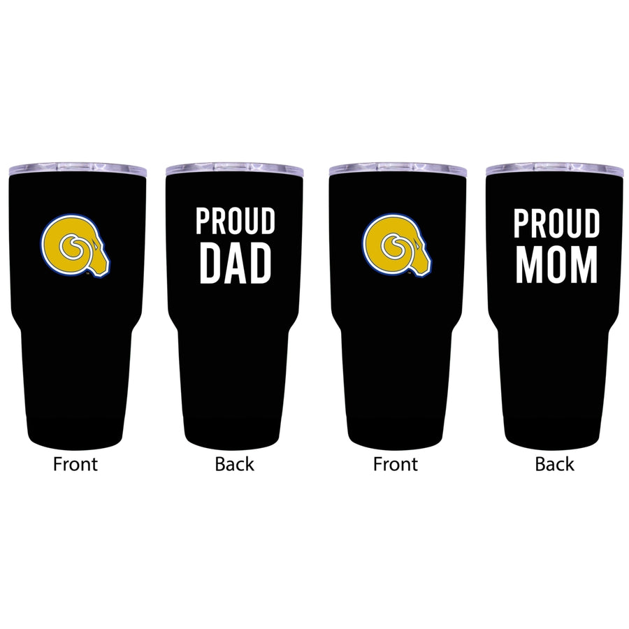 Albany State University Proud Parent 24 oz Insulated Tumblers Set - Black Mom and Dad Edition Image 1