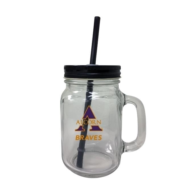 Alcorn State Braves Mason Jar Glass Image 1