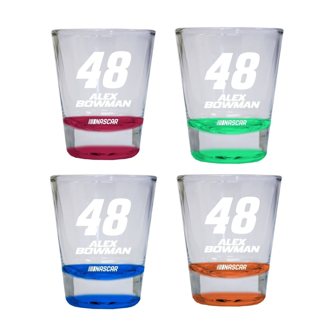 Alex Bowman 48 Nascar Color Etched Shot Glasses For 2022 Image 1