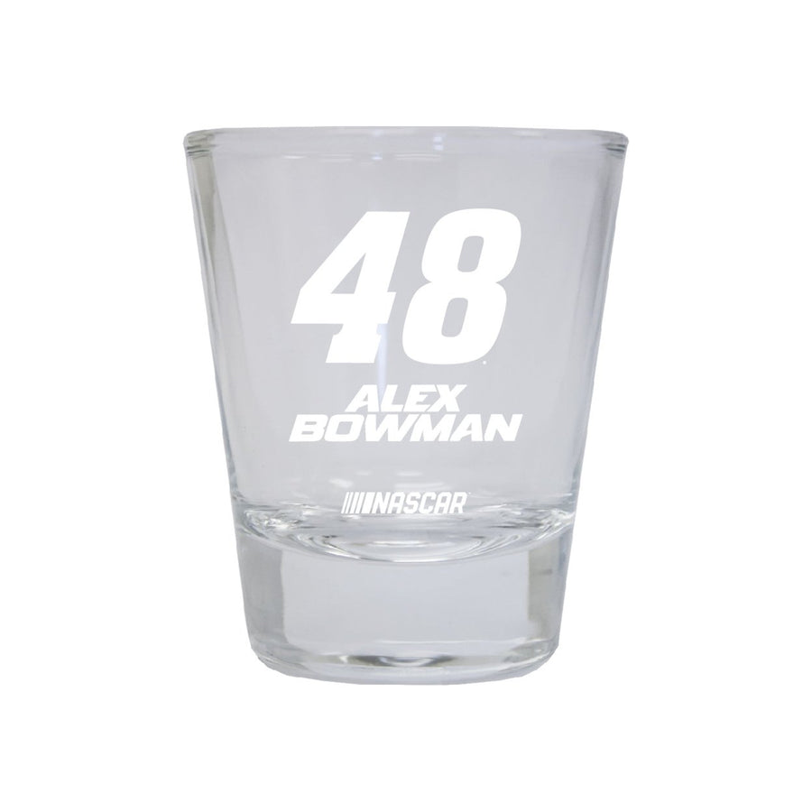 Alex Bowman 48 Nascar Etched Round Shot Glass for 2022 Image 1