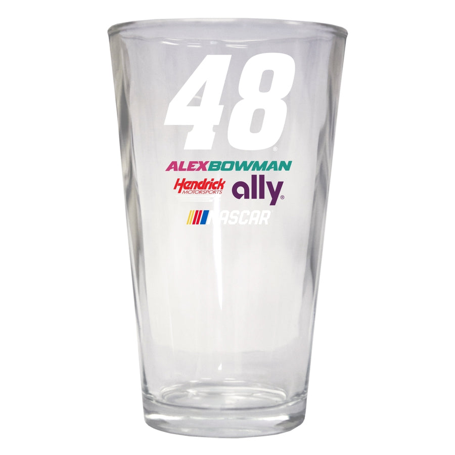 Alex Bowman 48 NASCAR Pint Glass Image 1