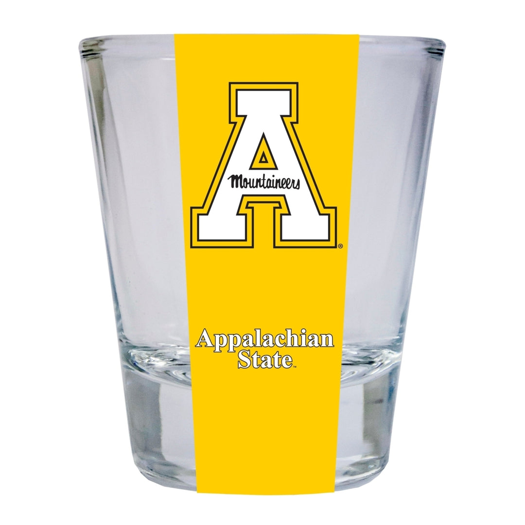 Appalachian State NCAA Legacy Edition 2oz Round Base Shot Glass Clear Image 1