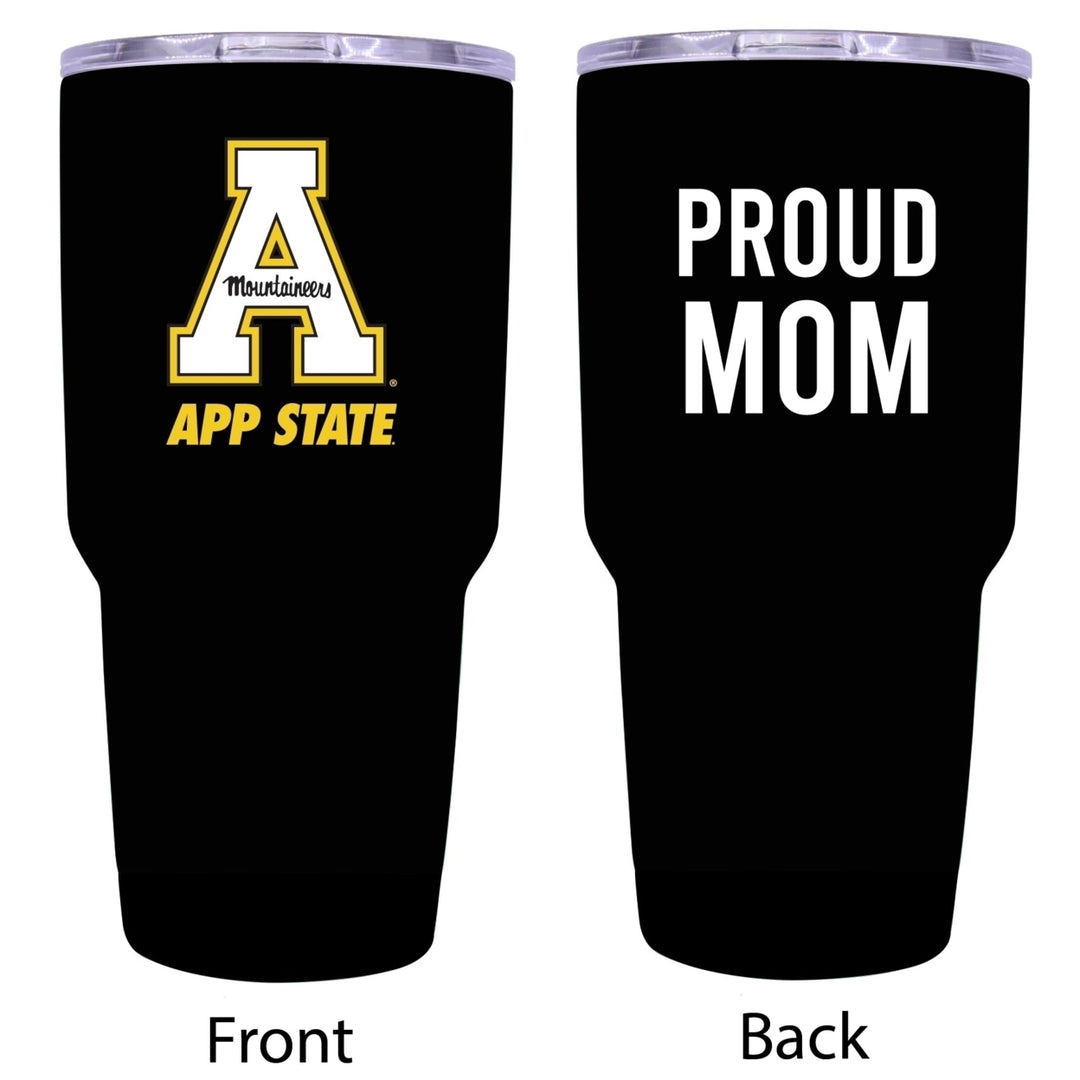 Appalachian State Proud Mom 24 oz Insulated Stainless Steel Tumbler - Black Image 1