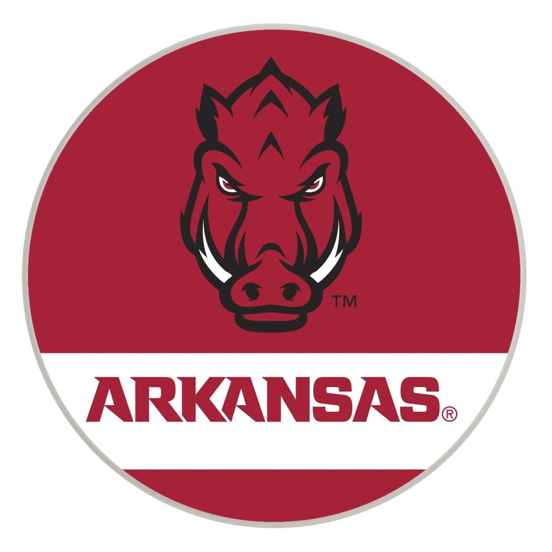 Arkansas Razorbacks Officially Licensed Paper Coasters (4-Pack) - Vibrant Furniture-Safe Design Image 1