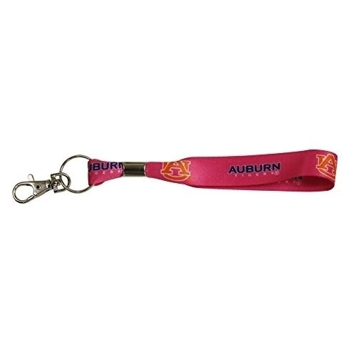 Auburn Pink Cloth Keychain-Auburn Lanyard Pink Keychain Image 1