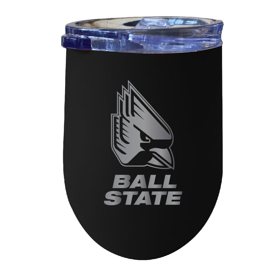 Ball State University 12 oz Etched Insulated Wine Stainless Steel Tumbler Image 1