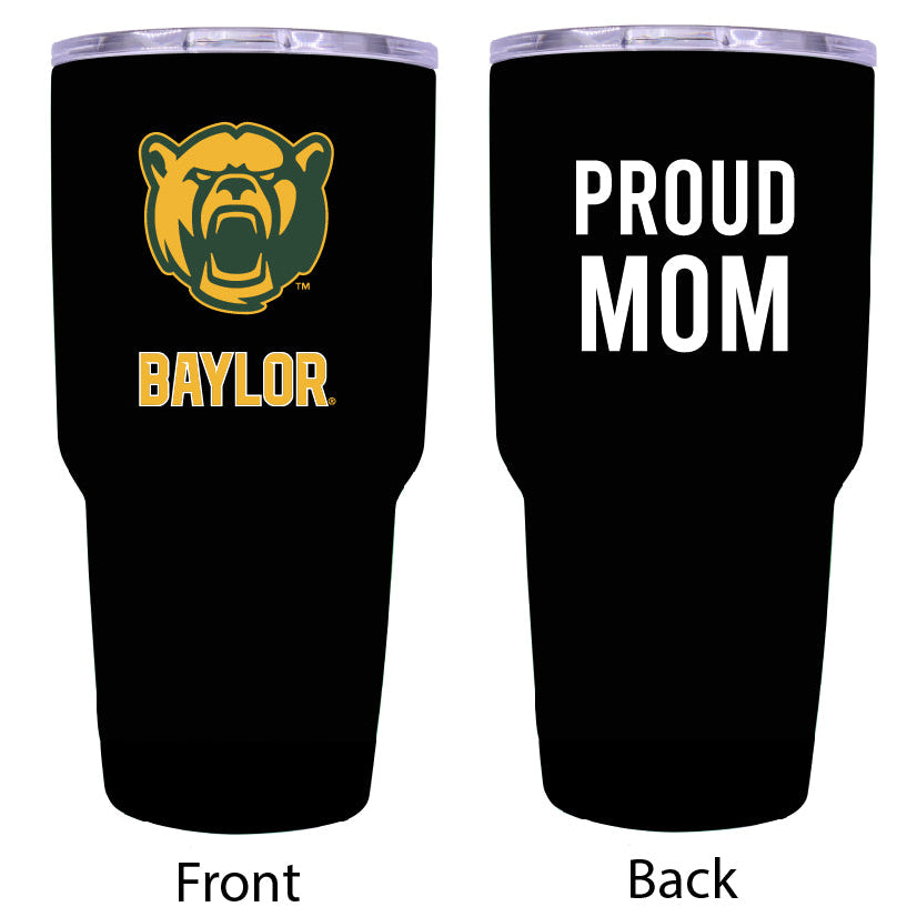 Baylor Bears Proud Mom 24 oz Insulated Stainless Steel Tumbler - Black Image 1