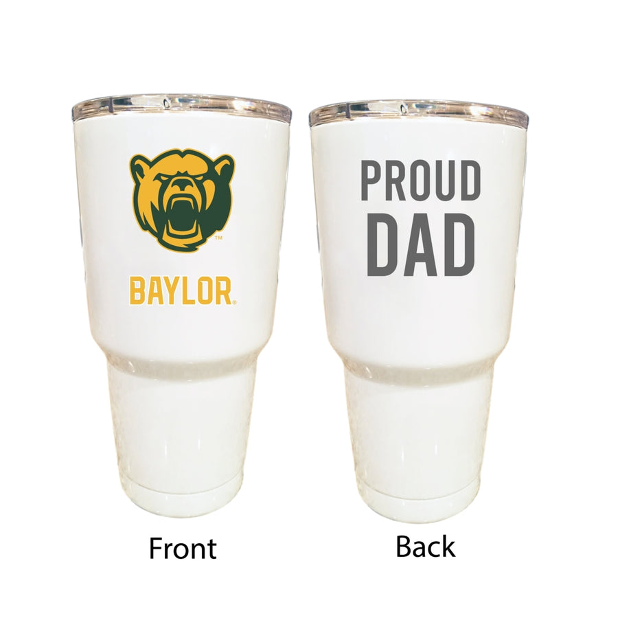 Baylor Bears Proud Dad 24 oz Insulated Stainless Steel Tumbler White Image 1