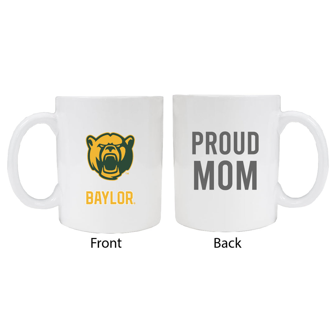 Baylor Bears Proud Mom White Ceramic Coffee Mug - White (2 Pack) Image 1