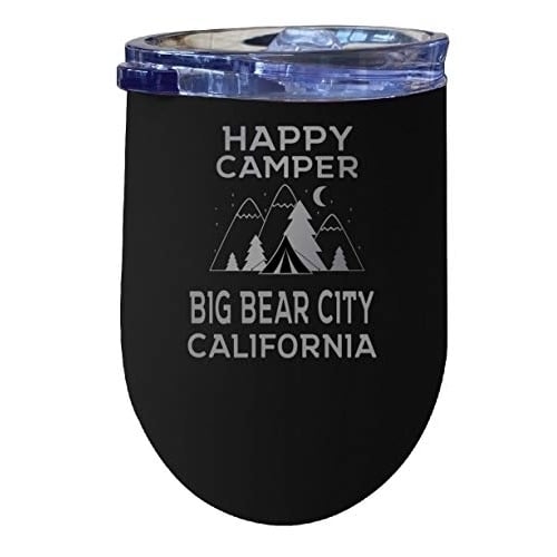 Big Bear City California Black Stainless Steel WIne Tumbler Image 1