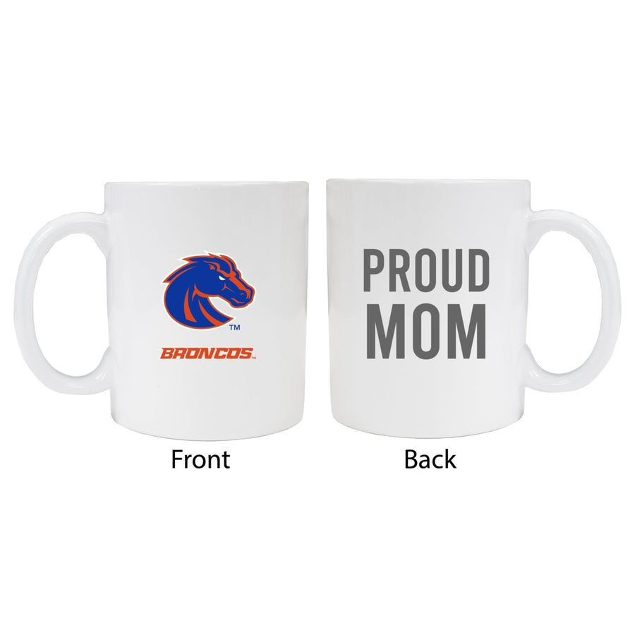 Boise State Broncos Proud Mom White Ceramic Coffee Mug - White (2 Pack) Image 1