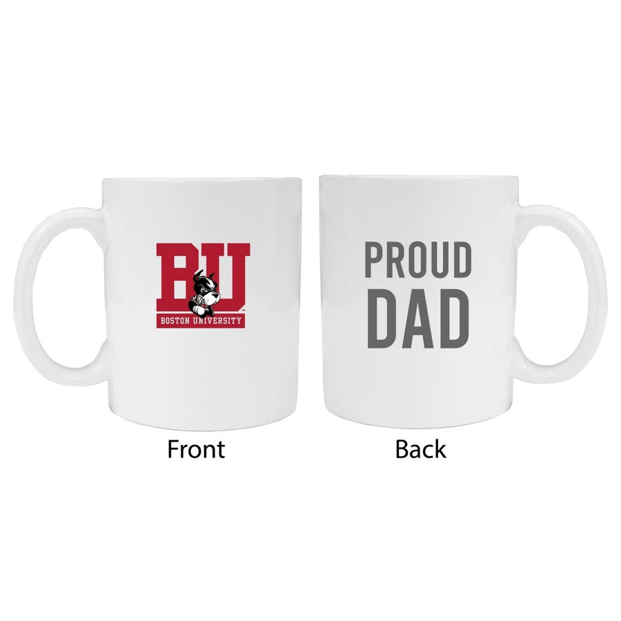 Boston Terriers Proud Dad Ceramic Coffee Mug - White Image 1