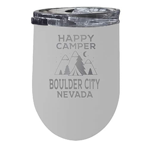 Boulder City Nevada White Laser Etched Wine Stainless Steel Tumbler Image 1