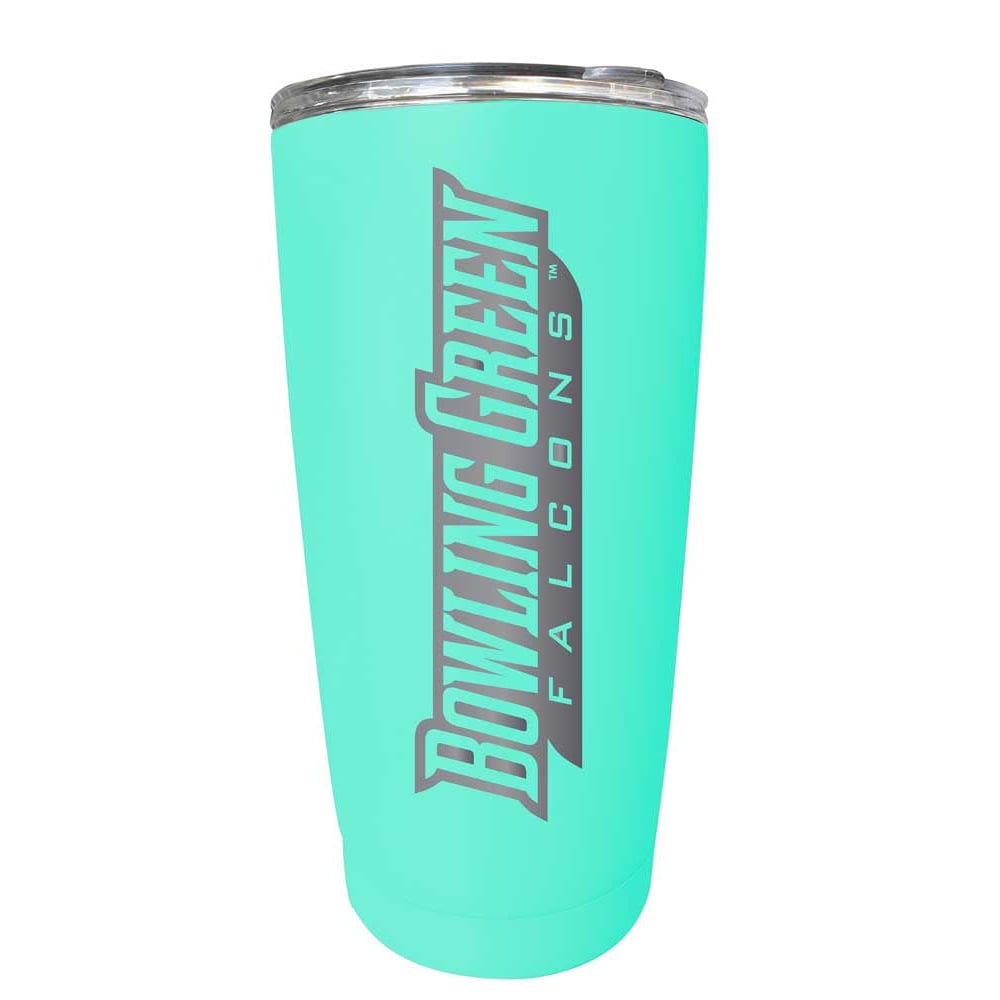 Bowling Green Falcons Etched 16 oz Stainless Steel Tumbler (Choose Your Color) Image 1