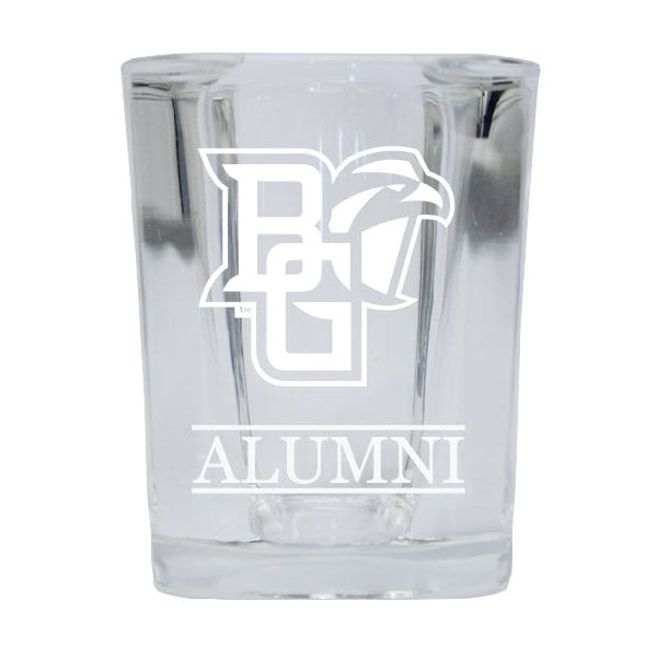 Bowling Green Falcons Alumni Etched Square Shot Glass Image 1