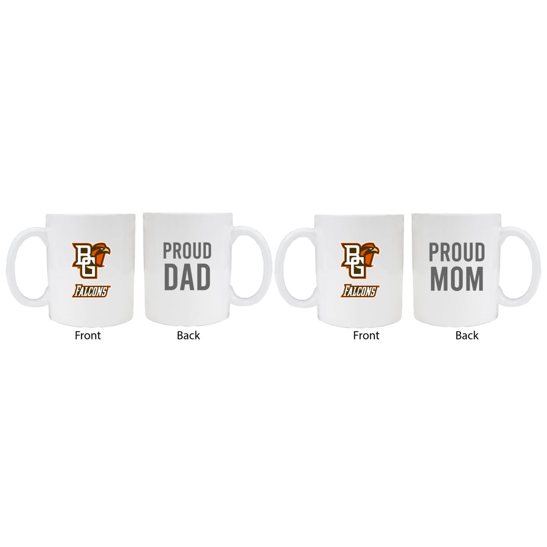 Bowling Green Falcons Proud Mom And Dad White Ceramic Coffee Mug 2 pack (White) Image 1