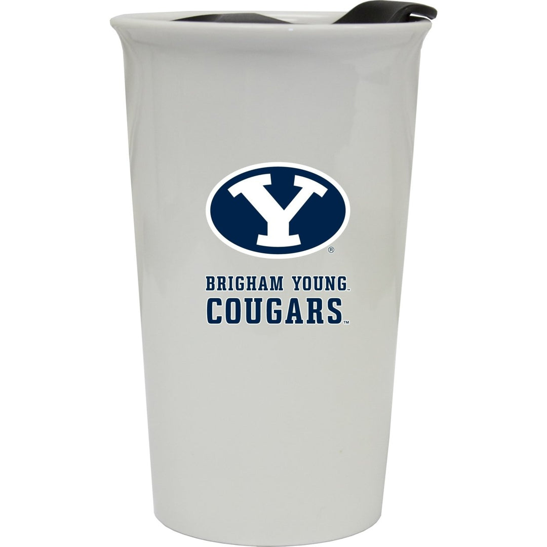 Brigham Young Cougars Double Walled Ceramic Tumbler Image 1