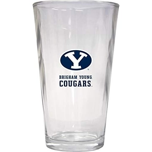 NCAA Brigham Young Cougars Officially Licensed Logo Pint Glass  Classic Collegiate Beer Glassware Image 1