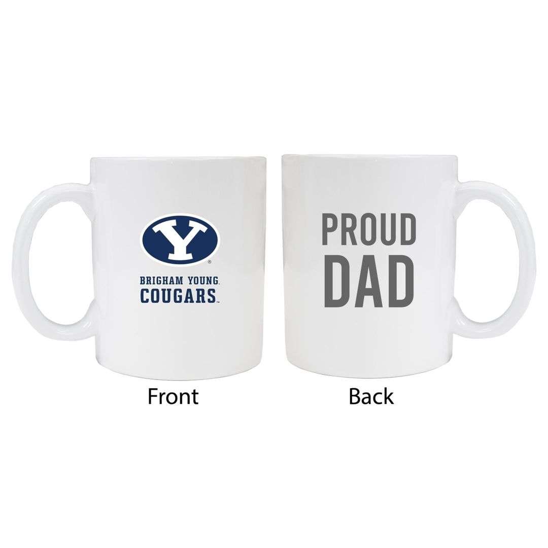 Brigham Young Cougars Proud Dad Ceramic Coffee Mug - White Image 1