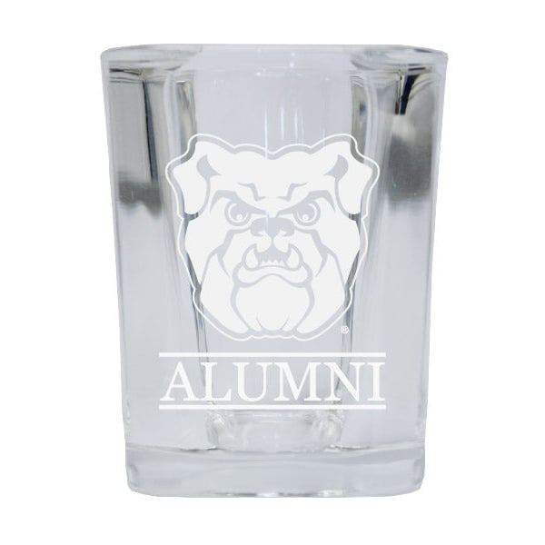 NCAA Butler Bulldogs Alumni 2oz Laser Etched Square Shot Glass Image 1