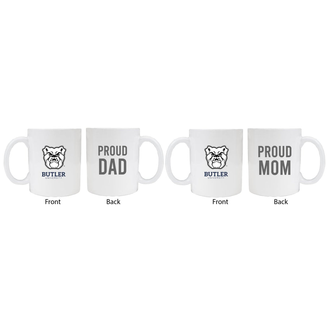 Butler Bulldogs Proud Mom And Dad White Ceramic Coffee Mug 2 pack (White) Image 1