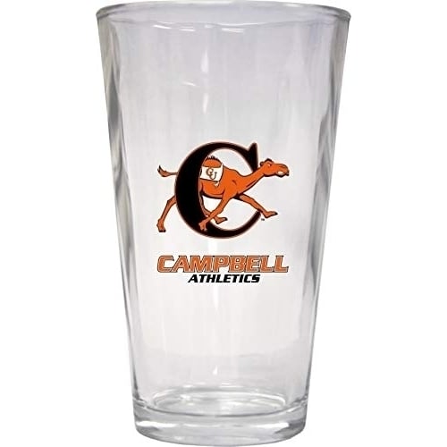 NCAA Campbell University Fighting Camels Officially Licensed Logo Pint Glass  Classic Collegiate Beer Glassware Image 1