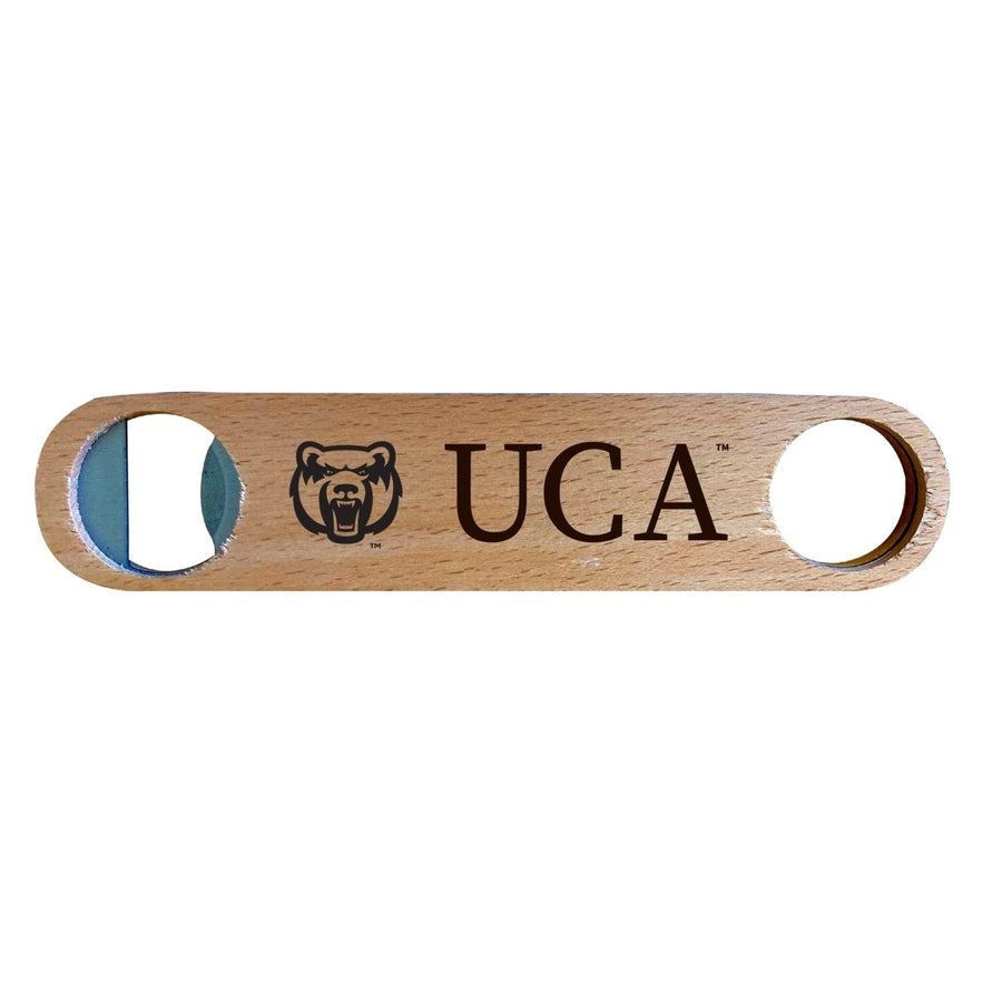 Central Arkansas Bears Laser Etched Wooden Bottle Opener College Logo Design Image 1