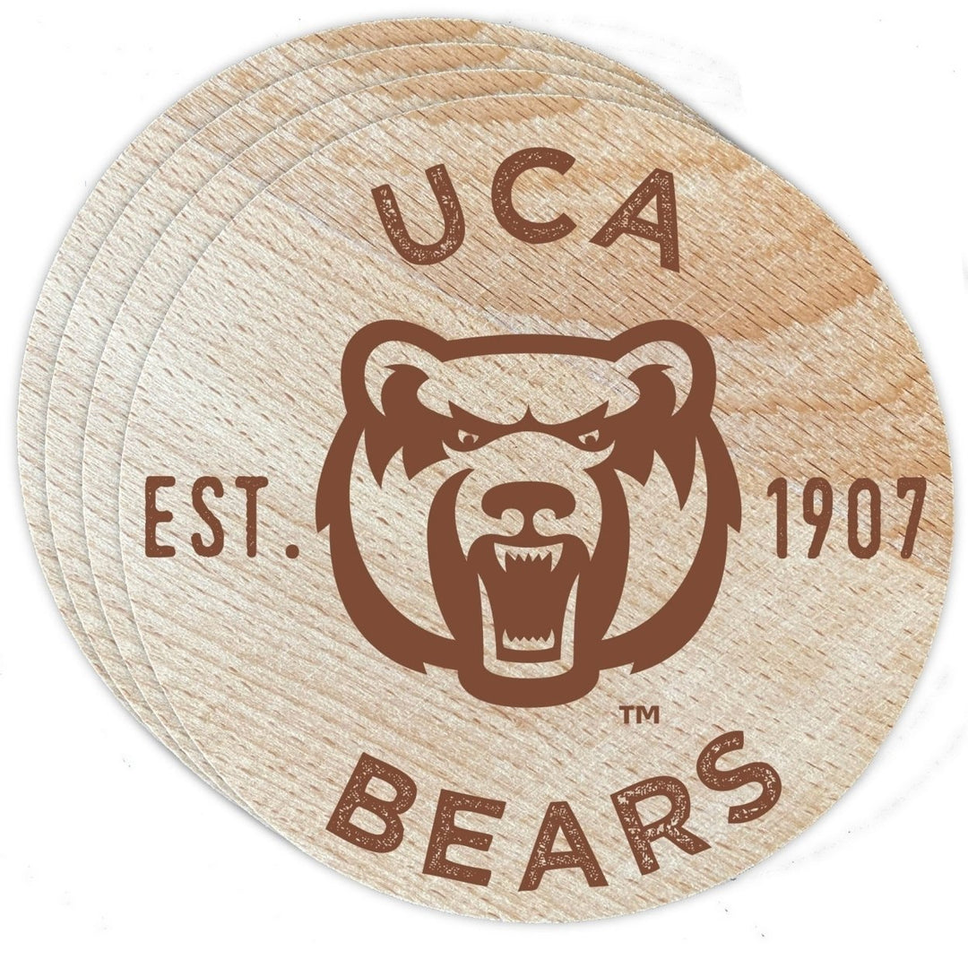 Central Arkansas Bears Wood Coaster Engraved 4 Pack Image 1