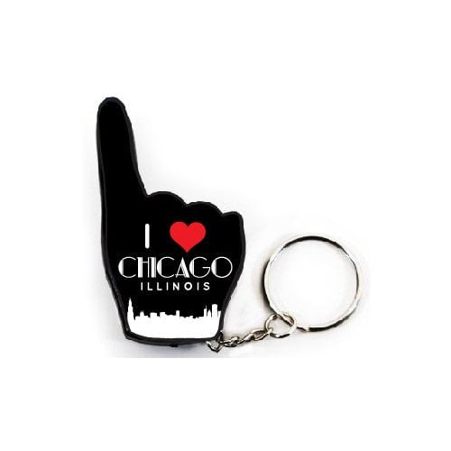 Chicago Illinois 1 Fan Keychain Image 1