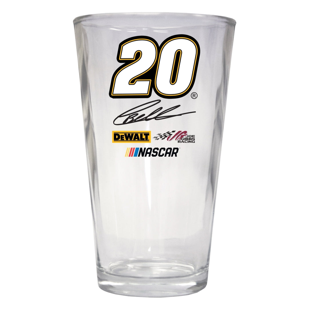 Christopher Bell 20 NASCAR Cup Series 16 oz Pint Glass Image 1